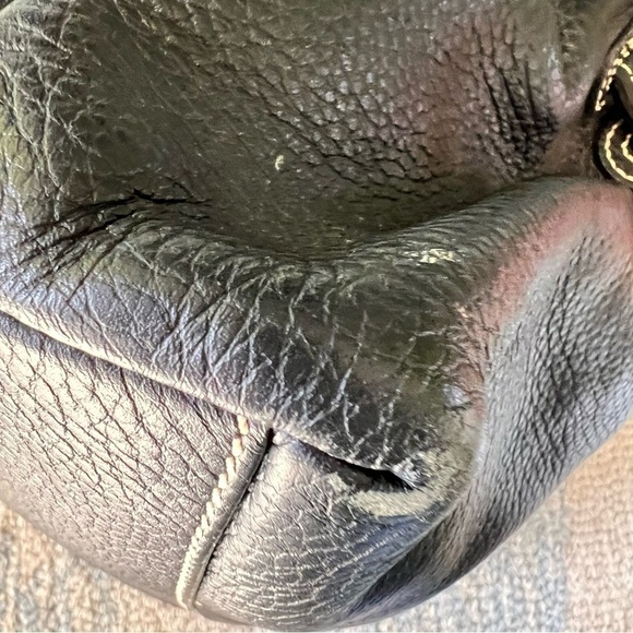 Dooney & Bourke black Pebble Grain Leather Chiara Shoulder HOBO Bag - Picture 6 of 10